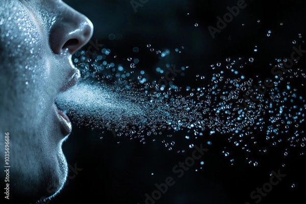 Obraz A coughing person spreads the virus