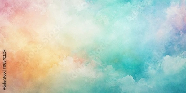 Fototapeta Abstract texture background with watercolor blend of soft muted colors and gentle gradients tilted angle