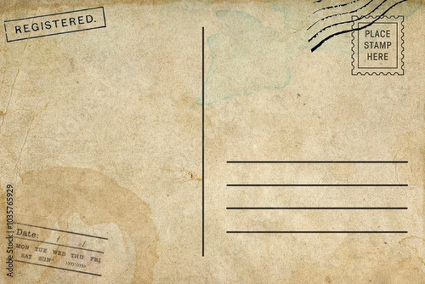 Obraz Blank of the old postcard with space for text