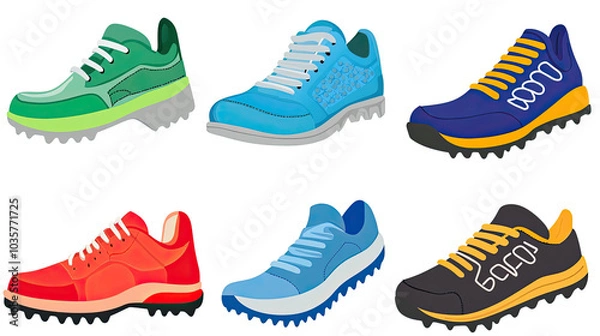 Fototapeta Classic Sport Sneakers on a Transparent Background Generative AI