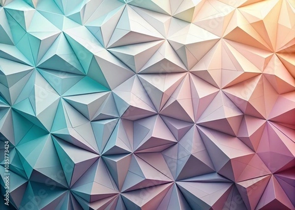 Fototapeta Minimal Low Poly Backdrop with Folded Paper Texture for Creative Projects and Designs
