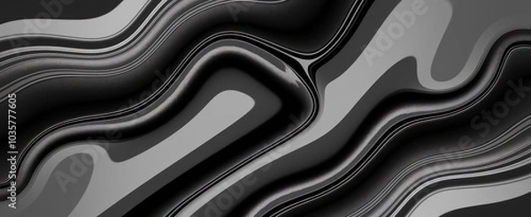 Obraz Abstract Gray Waves illustration