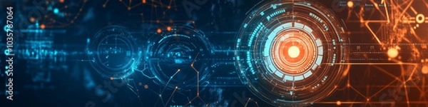 Fototapeta Computer engineering linkedin banner, indian design elements, unique standout 