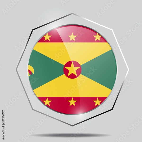 Obraz Button Flag of Grenada