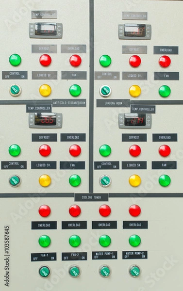Fototapeta The fire control panel