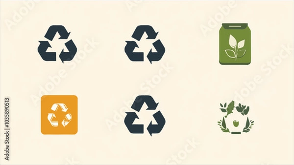 Fototapeta Set of recycle icon. Recycle symbol Rotation arrow pack. Reuse cycle. Vector eco icons for packaging products.