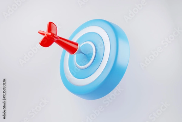 Fototapeta 3D illustration of realistic target icon