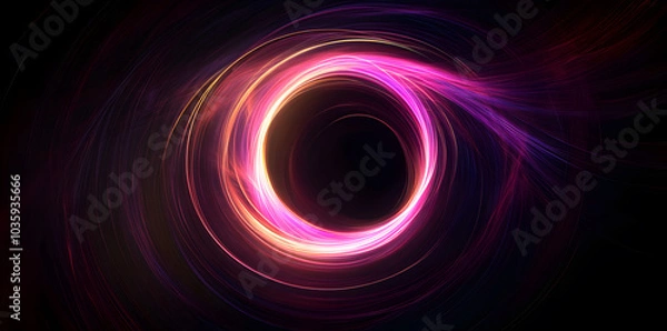Fototapeta Abstract glowing galaxy energy tunnel in space background