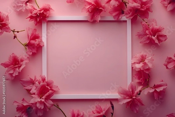Obraz Floral square frame display