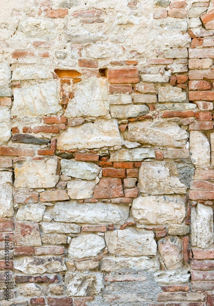 Obraz Muro di mattoni e pietre