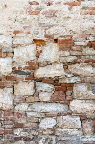 Obraz Muro di mattoni e pietre