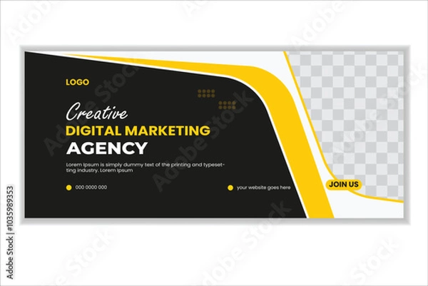 Obraz social media cover vector templates fully editable, advertising design, social media banner post, Business conference, Facebook cover, 