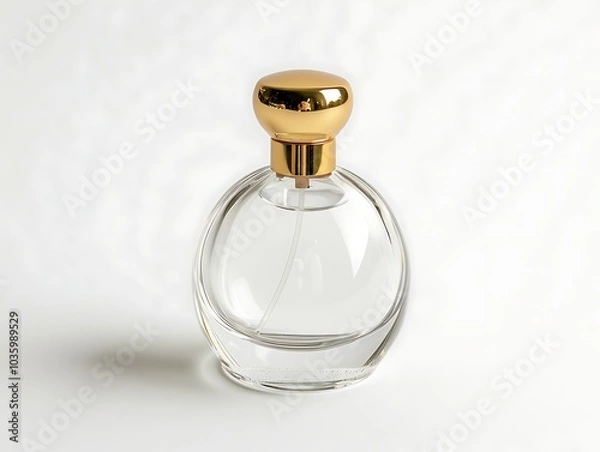 Fototapeta Perfume bottle isolated on white background. 3d render.