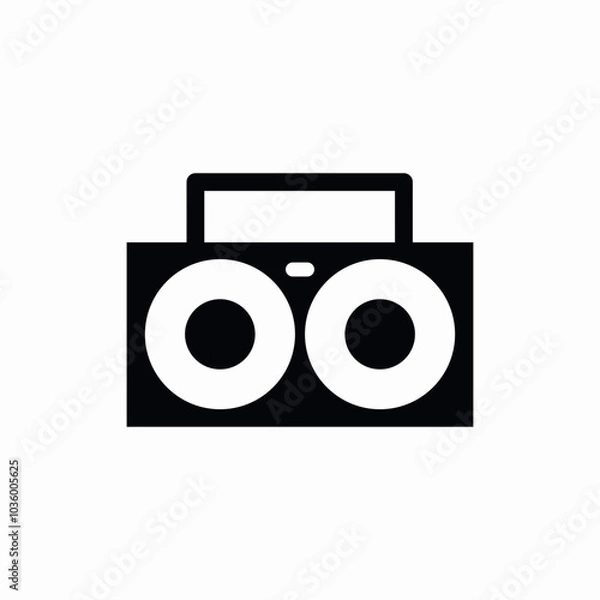 Fototapeta radio cassette icon sign vector