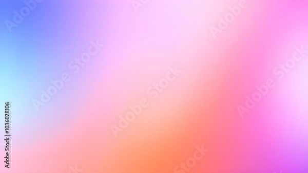 Fototapeta soft pastel gradient background, smooth transitions, blue, pink, and orange. light, modern digital design, wallpaper, backdrop art, and soothing visual, dreamy aesthetic.
