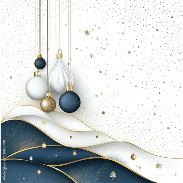 Obraz card in Christmas style minimalism style