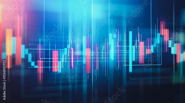 Fototapeta Abstract business network  and charts and graphs with statistics to innovative analyze business potential and forecast future development of companies growth.