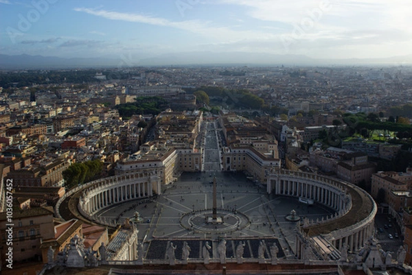 Fototapeta View of Piazza San Pietro