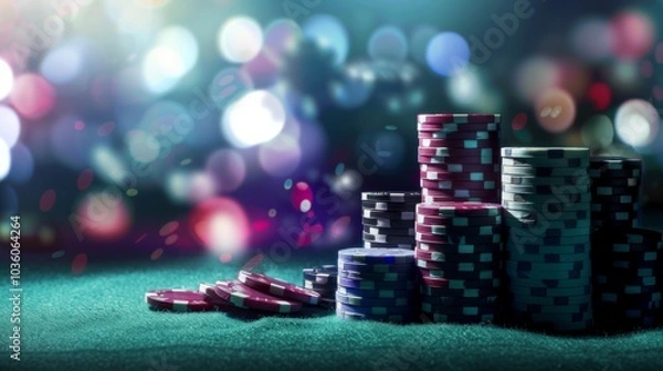 Obraz Poker cards with win combination. The player hand holds a winning combination in a game in a poker