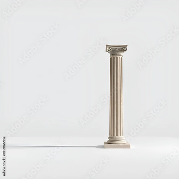 Fototapeta roman column in minimal style on empty background