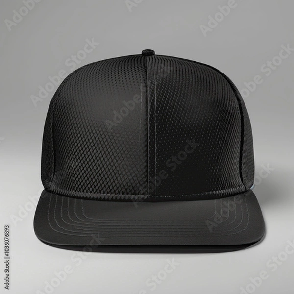 Fototapeta Snapback Mockup, high-end and customizable with realistic high-resolution rendering, ideal for branding, fashion design, and streetwear presentations, AI Generative