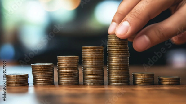 Obraz hand with coins