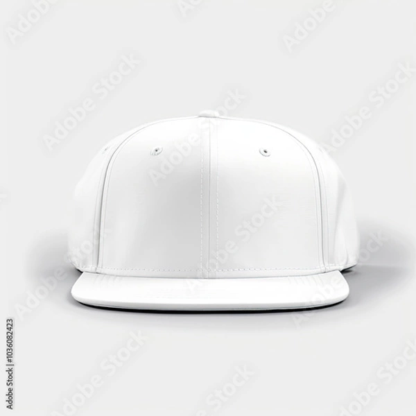 Fototapeta Snapback Mockup, high-end and customizable with realistic high-resolution rendering, ideal for branding, fashion design, and streetwear presentations, AI Generative