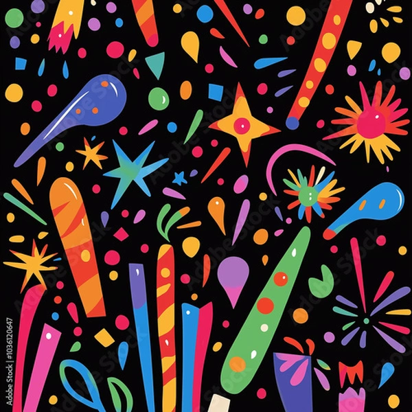 Obraz colorful Celebration Pattern Images illustrations