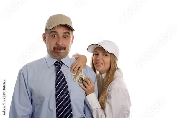 Fototapeta Man - cash machine