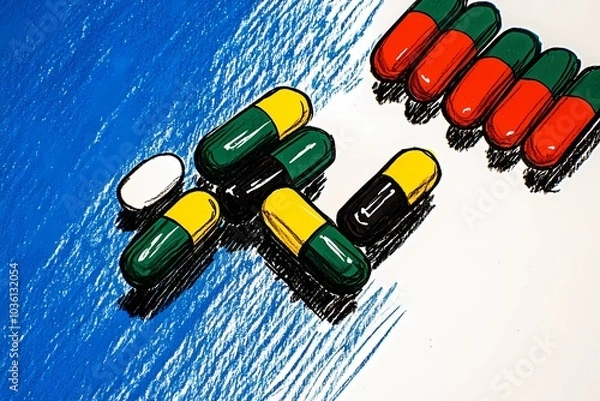 Fototapeta Realistic medical pillows mockup for product design presentations, displayed on a plain surface, great for healthcare product illustrations and marketing materials.