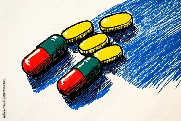 Fototapeta Realistic medical pillows mockup for product design presentations, displayed on a plain surface, great for healthcare product illustrations and marketing materials.