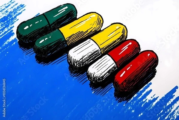 Fototapeta Clean medical pillows mockup, shown on a plain white surface, perfect for healthcare product marketing and medical product presentation visuals.