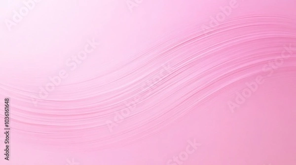 Fototapeta Soft pink gradient waves, minimalist flowing lines, abstract texture, pastel feminine design, elegant and smooth aesthetic, soothing background, clean layout, copy space

