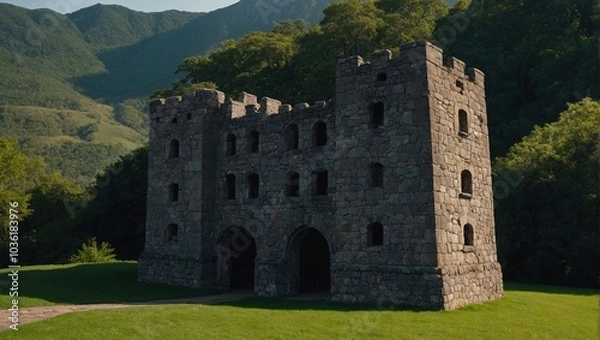 Fototapeta An enchanting archer tower with fairy tale charm