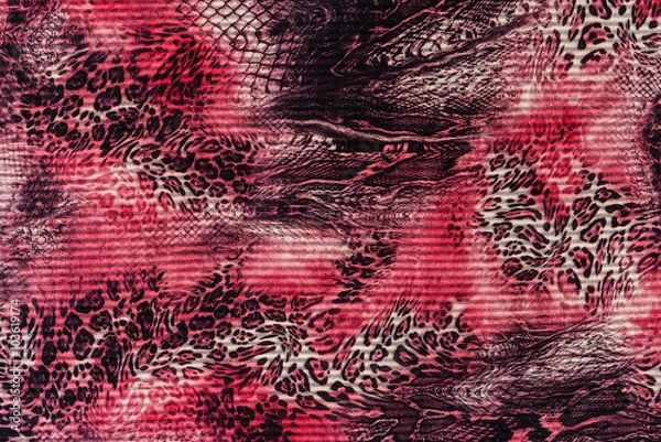 Fototapeta texture of print fabric striped leopard