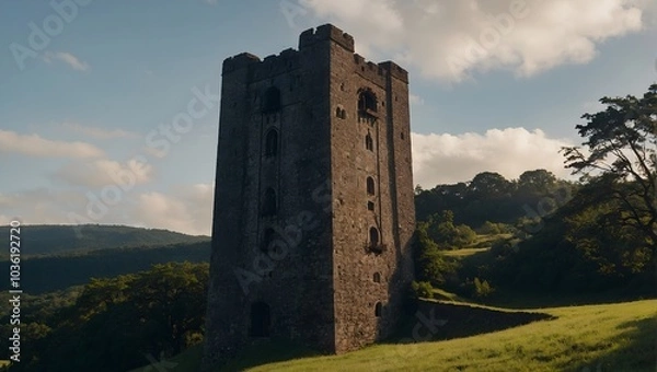 Fototapeta Explore the secrets hidden within the old archer tower walls