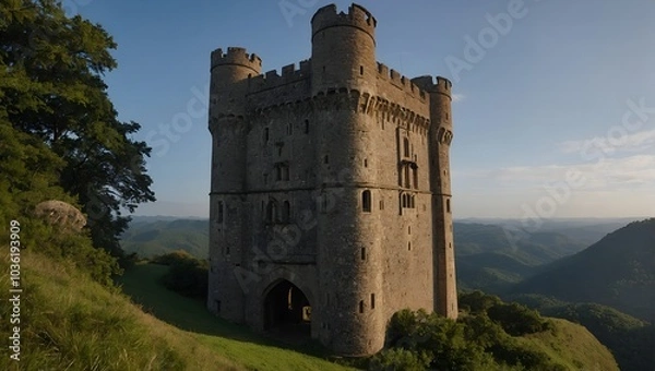 Fototapeta Inside the archer tower plans for defense are made