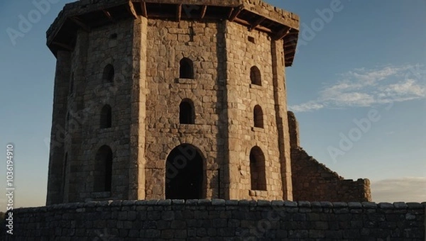 Fototapeta Locals hold their gatherings and events at the beloved archer tower