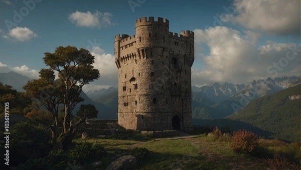 Fototapeta The archer tower attracts historians eager to learn about its captivating past