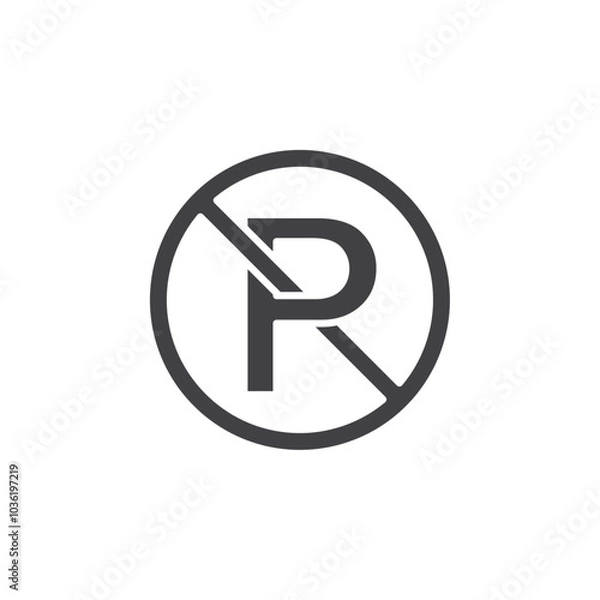 Fototapeta no parking icon Group symbol or sign vector