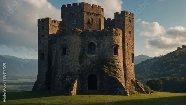 Fototapeta The archer tower beckons explorers to discover its rich heritage and lore