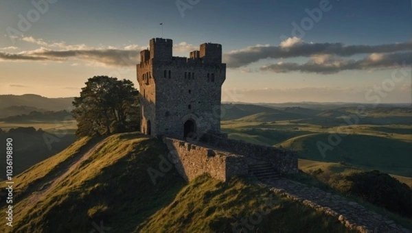 Fototapeta The archer tower captures the essence of adventure and exploration for all who visit