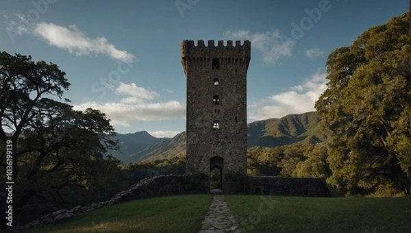 Obraz The archer tower captures the essence of adventure, inspiring wanderers to explore