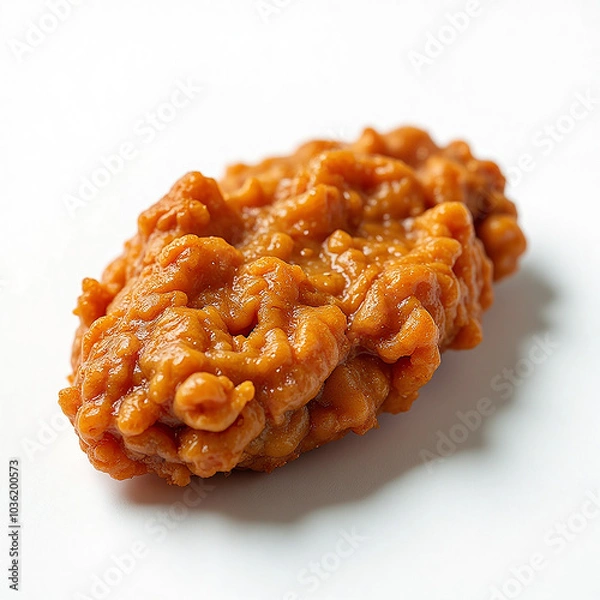 Fototapeta Crispy fried chicken golden and crunchy on a plain white background