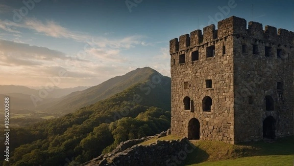 Fototapeta The archer tower captures the imagination of young and old inspiring dreams of adventure