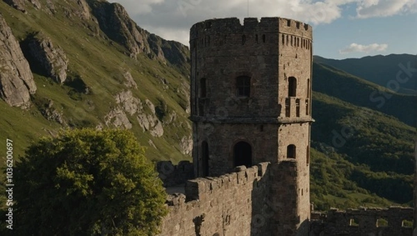 Fototapeta The archer tower captures the imagination, stirring dreams within