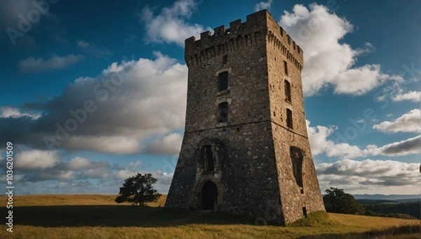 Fototapeta The archer tower evokes nostalgia for a time long gone by