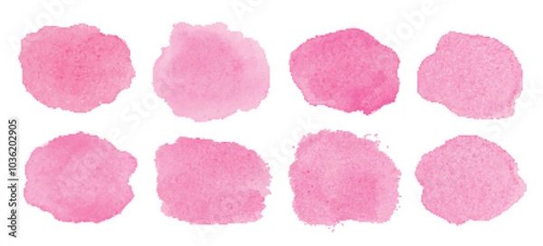 Fototapeta Brush strokes vector collection. Hand drawn text boxes. Pink paintbrush set. Grunge lines vector illustrations elements.