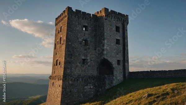 Fototapeta The archer tower features paths leading to scenic viewpoints