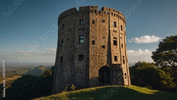 Fototapeta The archer tower hosts various events for the local community